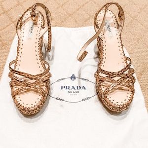 Prada wedge sandals size 38.5 (8)